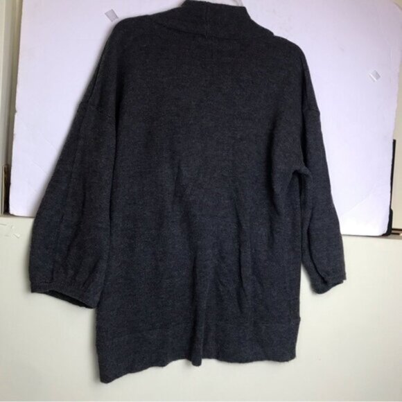 Ann Taylor Y2K Wool Round Hem Ballon Sleeve Cardigan Sweater Top Button Oversize - Picture 3 of 14
